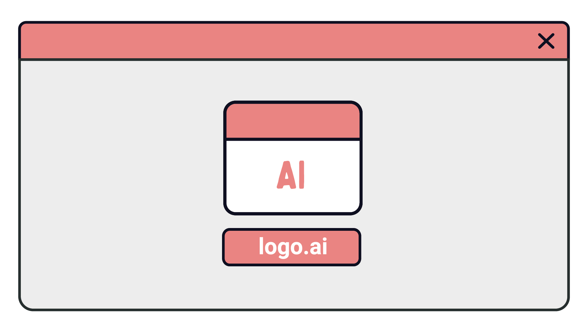 A computer screen window with an Illustrator file open labelled 'logo.ai'