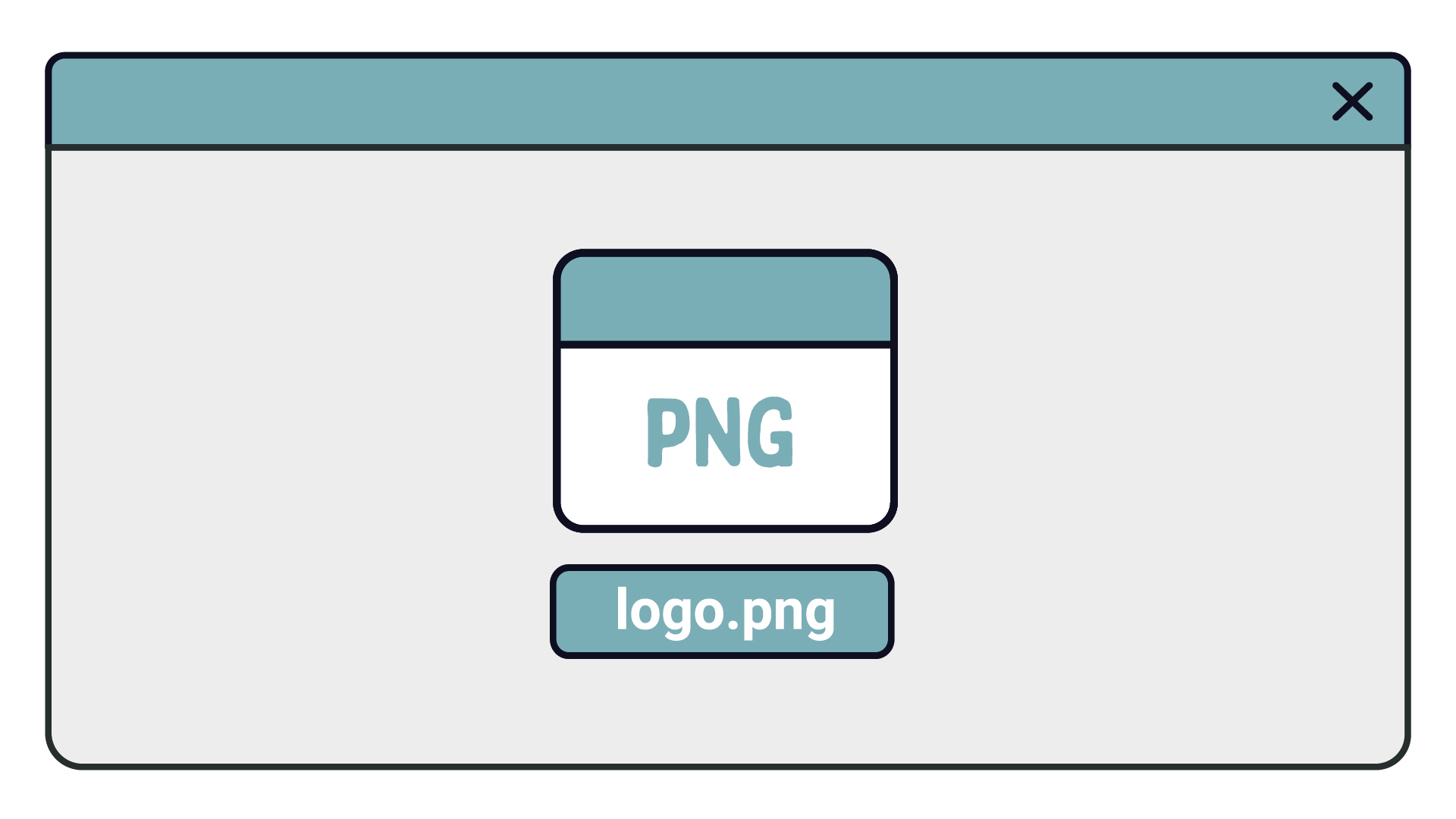 A computer screen window with an PNG file open labelled 'logo.png'