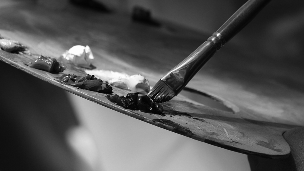 paint palette and brush