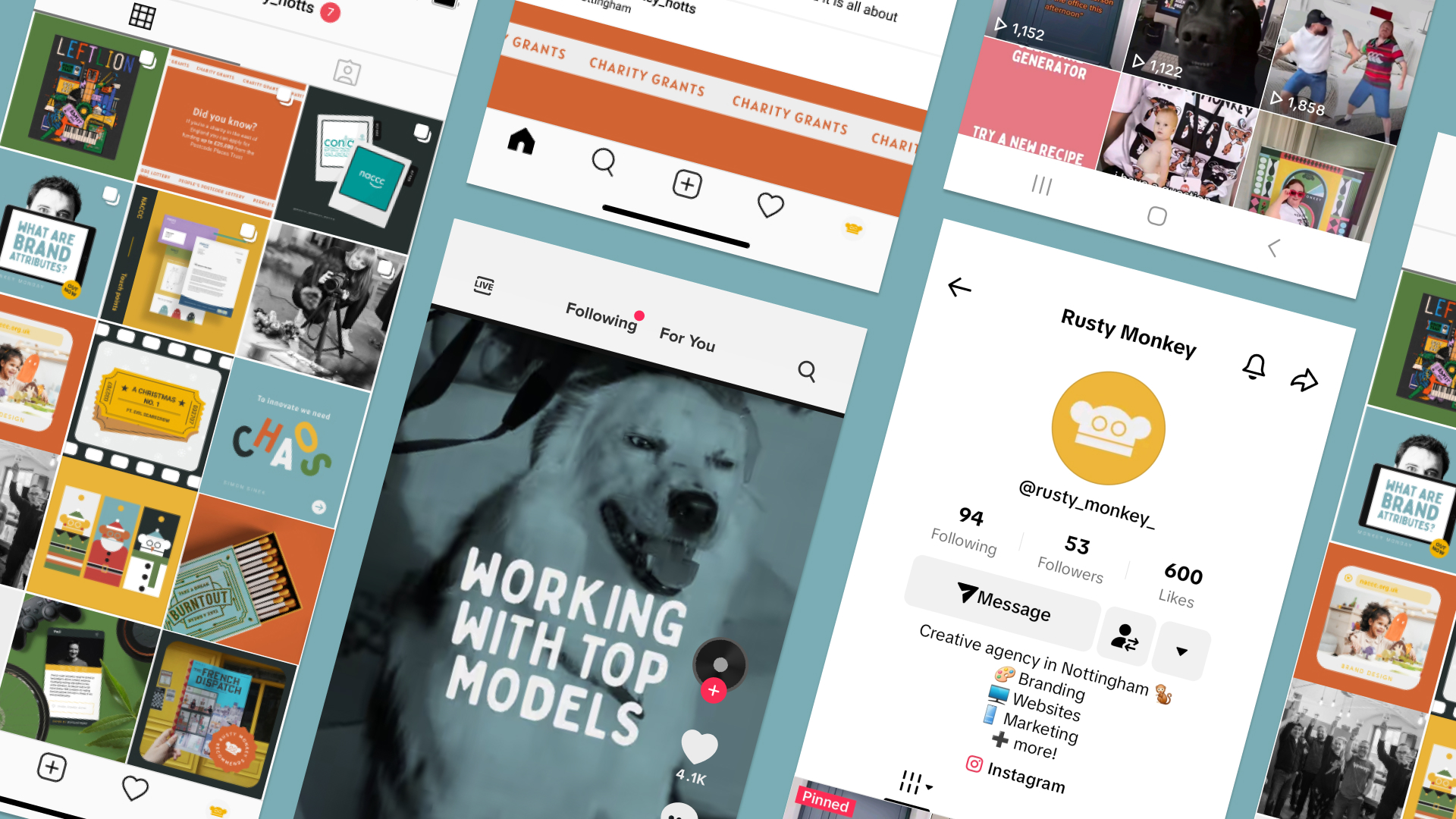 instagram and tiktok grids