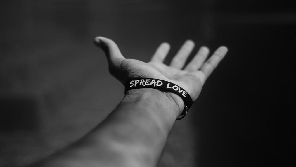charity branding spread love wristband
