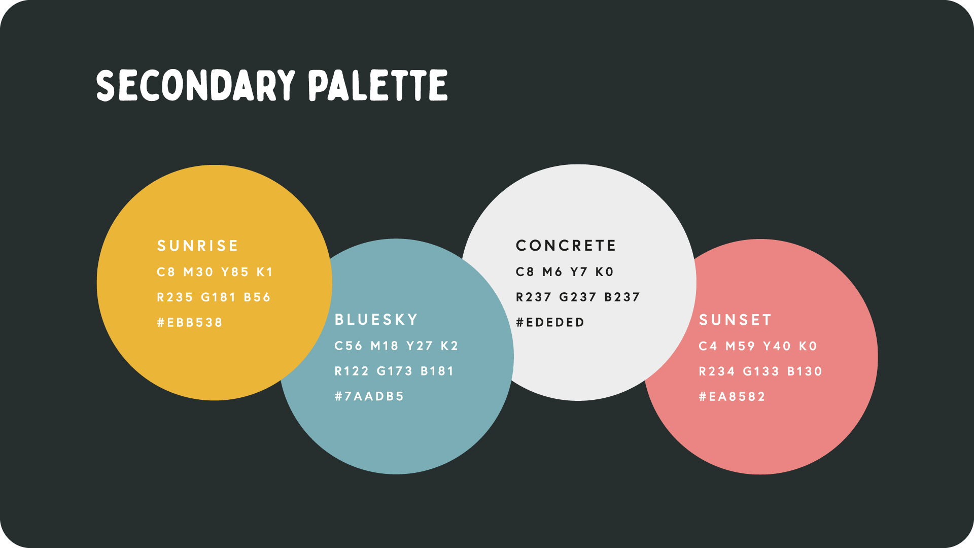 secondary colour palette