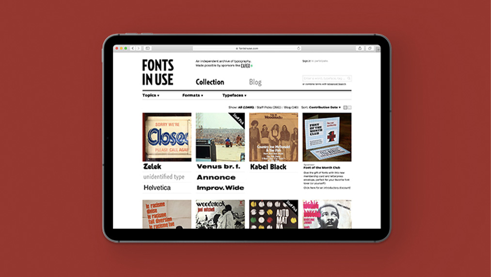 fonts in use