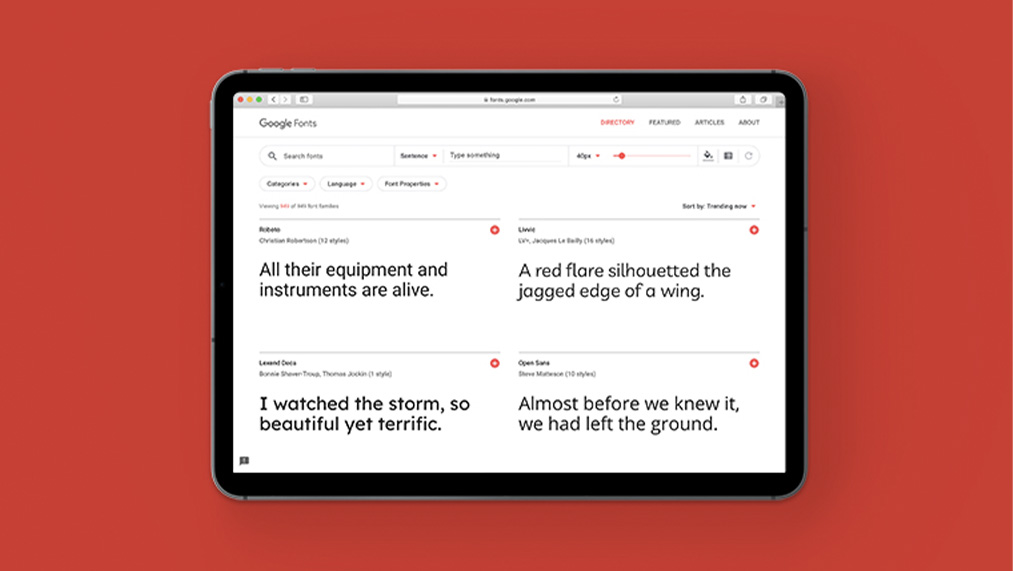 google fonts