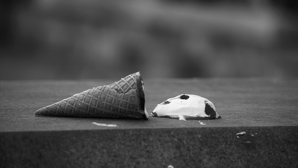 dropped ice cream