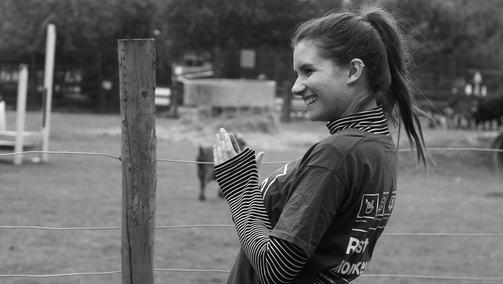 woman at farm