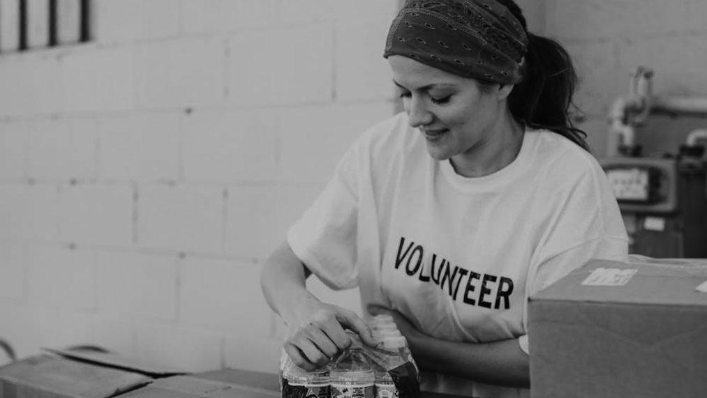 Woman volunteering
