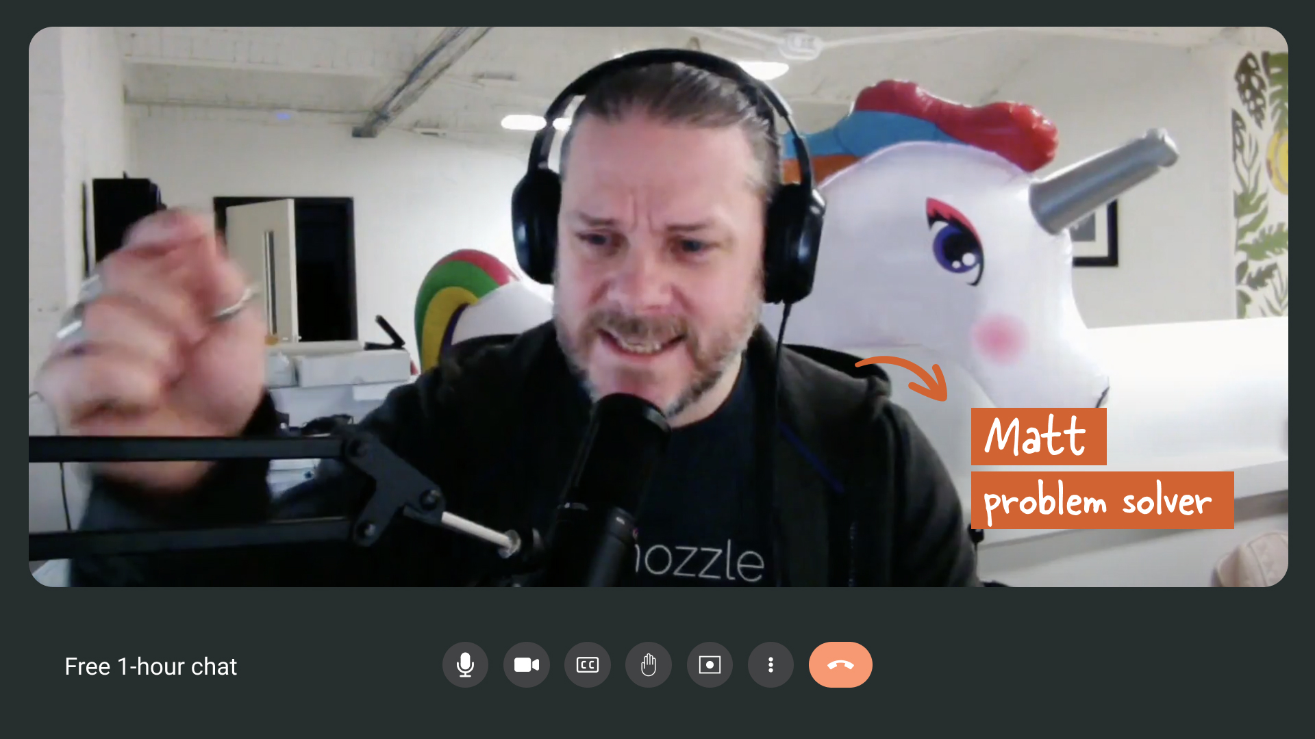 Image of Matt on a free 1-hour chat call