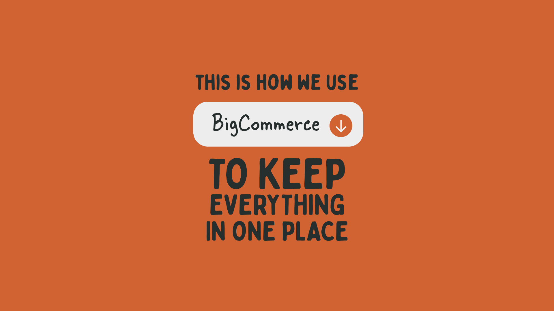an image that introduces BigCommerce as a tool for upgrading your work life with ecommerce stores