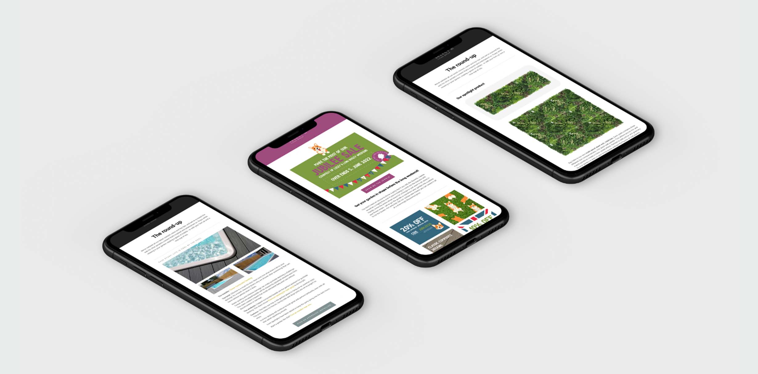 Images of different mailers from Select Living Group