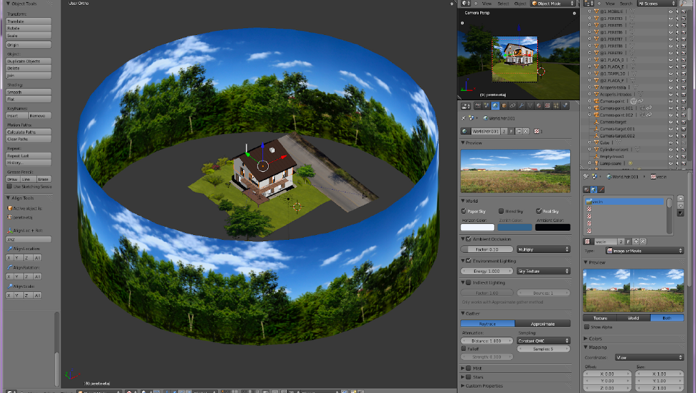 scene set up 3D