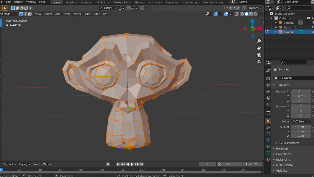 3D model monkey