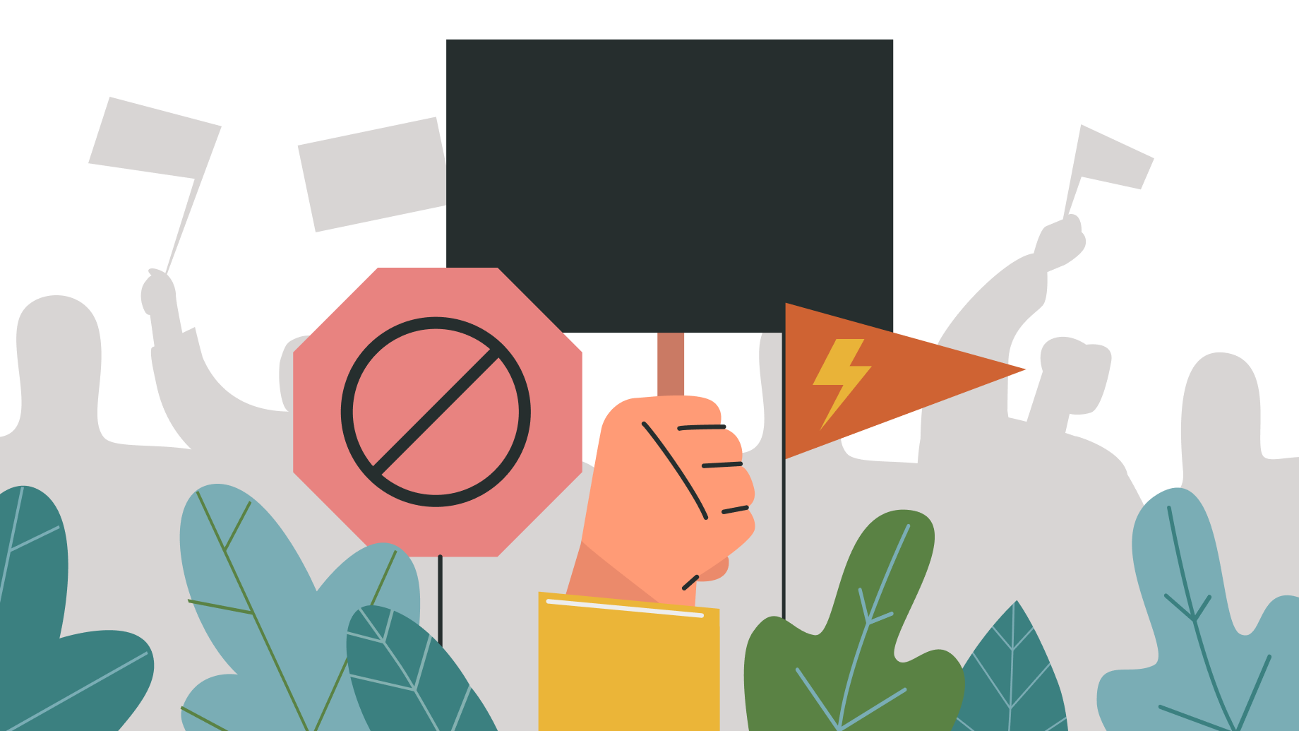 Ilustration of a protest