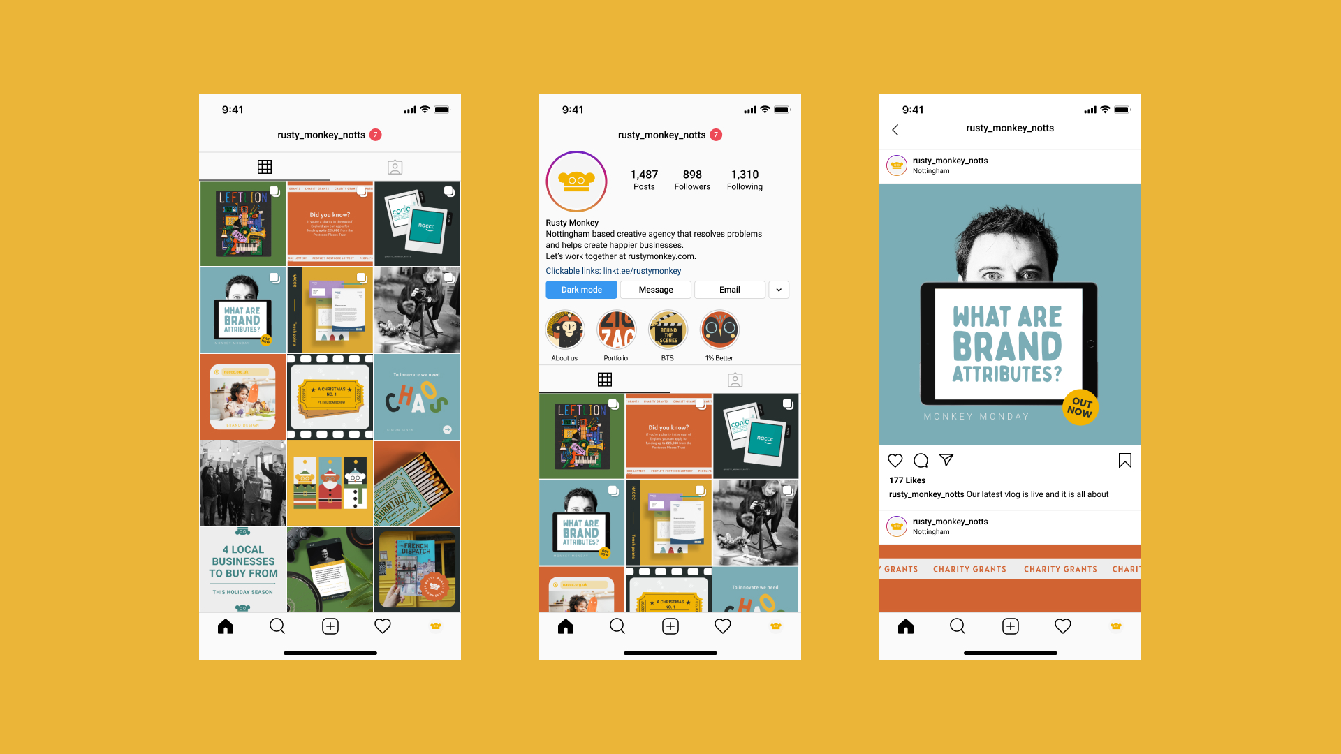 Image of rusty monkey instagram feed