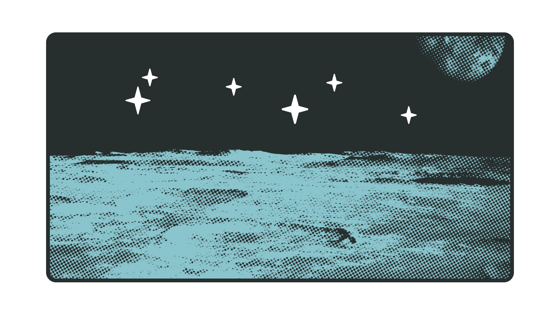 earh view from the moon stylized